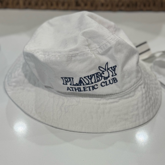 Playboy Athletic Club White Bucket Hat - Picture 1 of 1